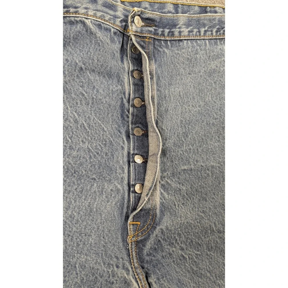 Levi's 501 Original Fit Jeans Men's 60x30 Big Tall Button Fly Light Wash Denim